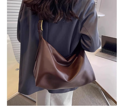 Zhao Zhaoyi's large-capacity tote bag for women, 2026 new premium genuine leather commuter crossbody bag
