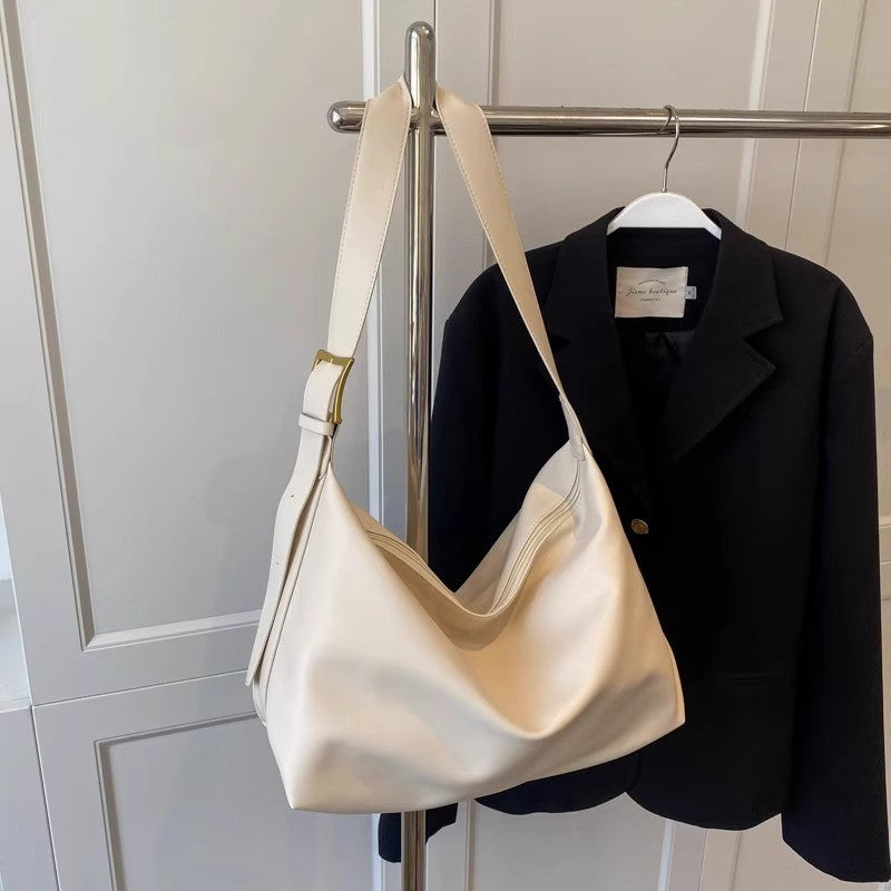 Zhao Zhaoyi's large-capacity tote bag for women, 2026 new premium genuine leather commuter crossbody bag