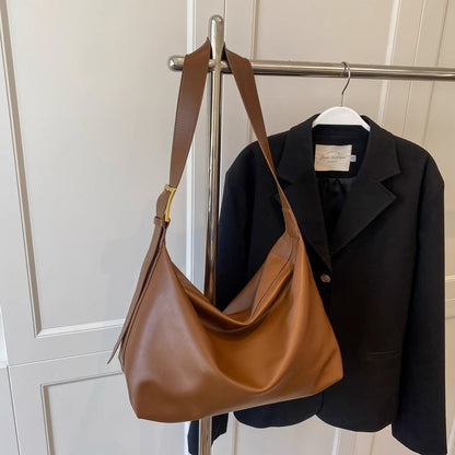 Zhao Zhaoyi's large-capacity tote bag for women, 2026 new premium genuine leather commuter crossbody bag
